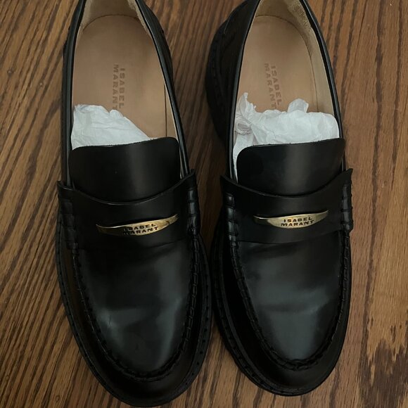 Isabel Marant Frezza Chunky Loafers Black Size 40 New in Box - Picture 6 of 8